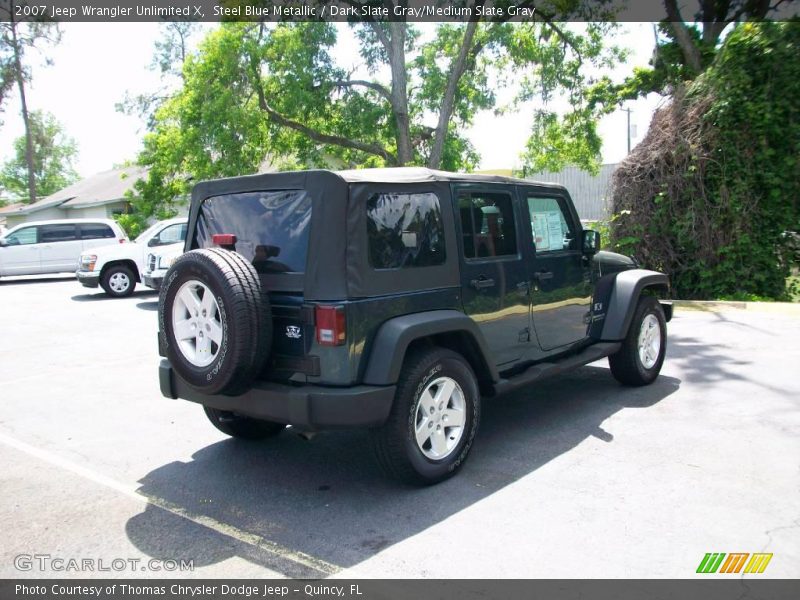 Steel Blue Metallic / Dark Slate Gray/Medium Slate Gray 2007 Jeep Wrangler Unlimited X