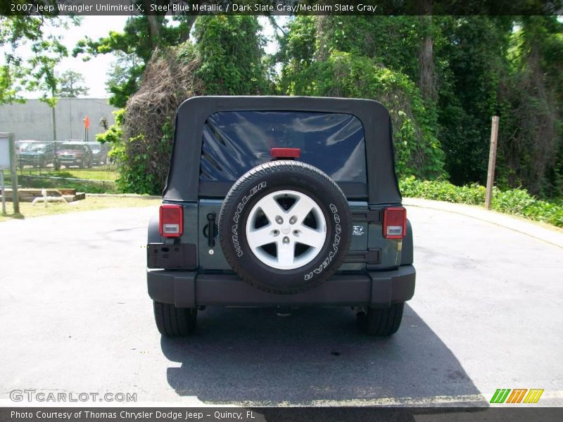 Steel Blue Metallic / Dark Slate Gray/Medium Slate Gray 2007 Jeep Wrangler Unlimited X
