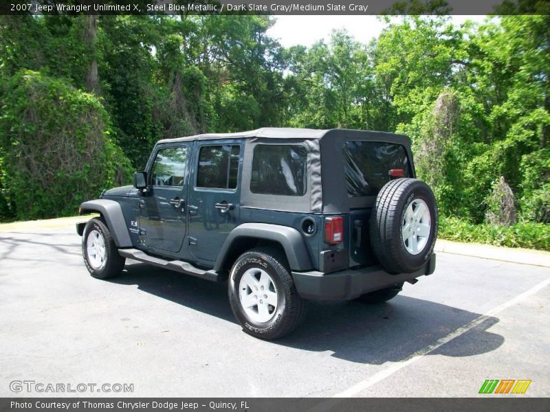Steel Blue Metallic / Dark Slate Gray/Medium Slate Gray 2007 Jeep Wrangler Unlimited X