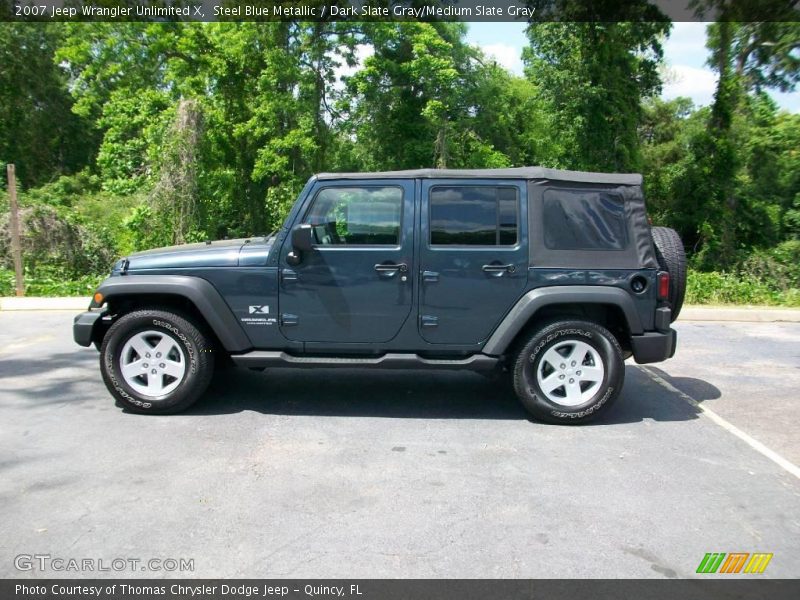 Steel Blue Metallic / Dark Slate Gray/Medium Slate Gray 2007 Jeep Wrangler Unlimited X
