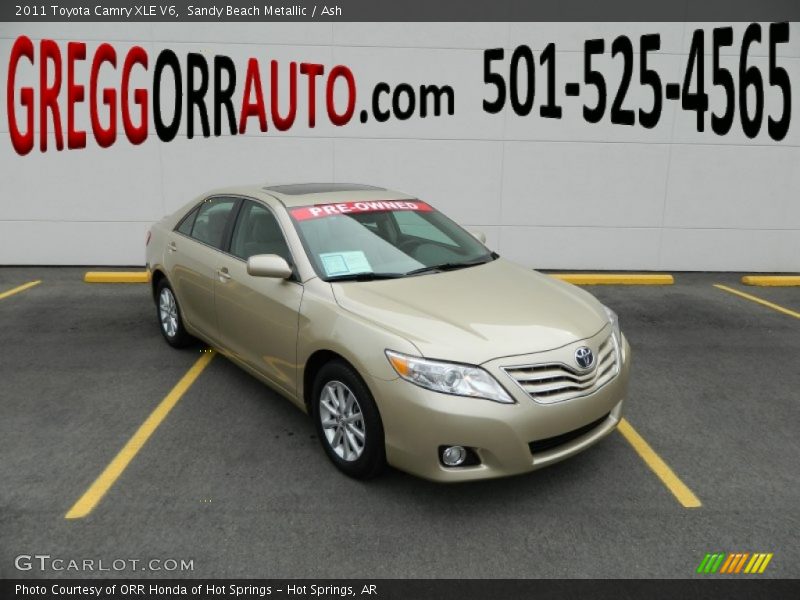 Sandy Beach Metallic / Ash 2011 Toyota Camry XLE V6