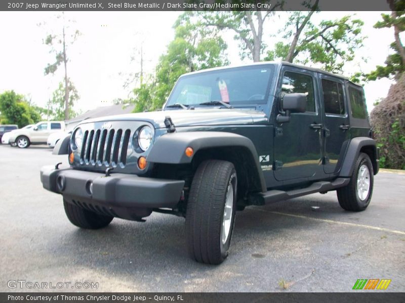 Steel Blue Metallic / Dark Slate Gray/Medium Slate Gray 2007 Jeep Wrangler Unlimited X