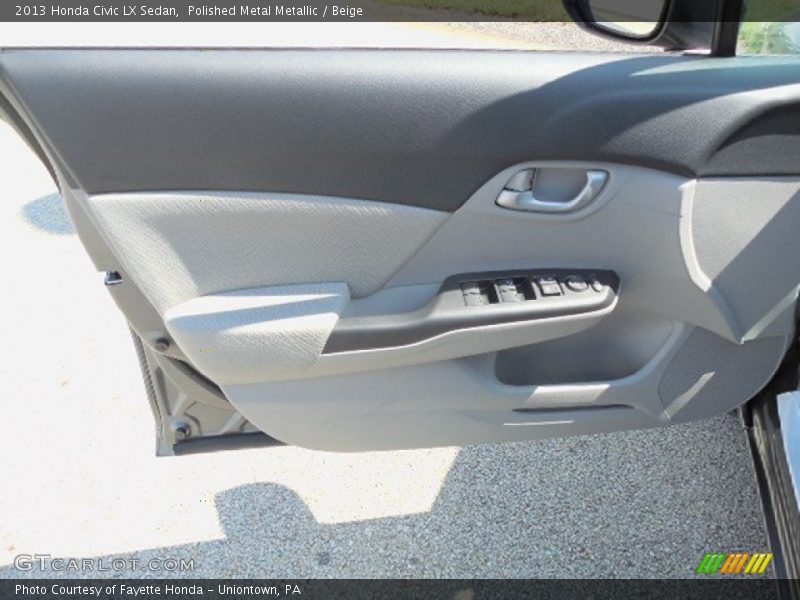 Polished Metal Metallic / Beige 2013 Honda Civic LX Sedan