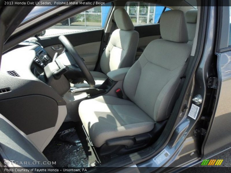 Polished Metal Metallic / Beige 2013 Honda Civic LX Sedan