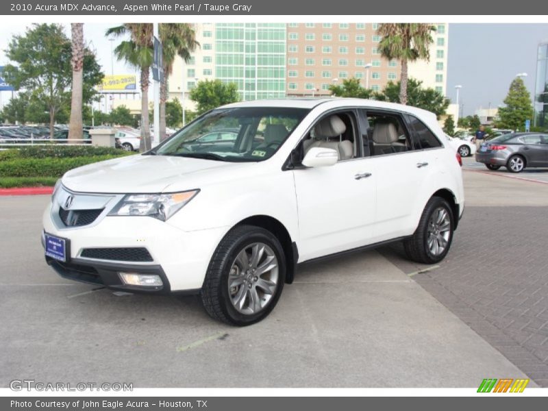 Aspen White Pearl / Taupe Gray 2010 Acura MDX Advance