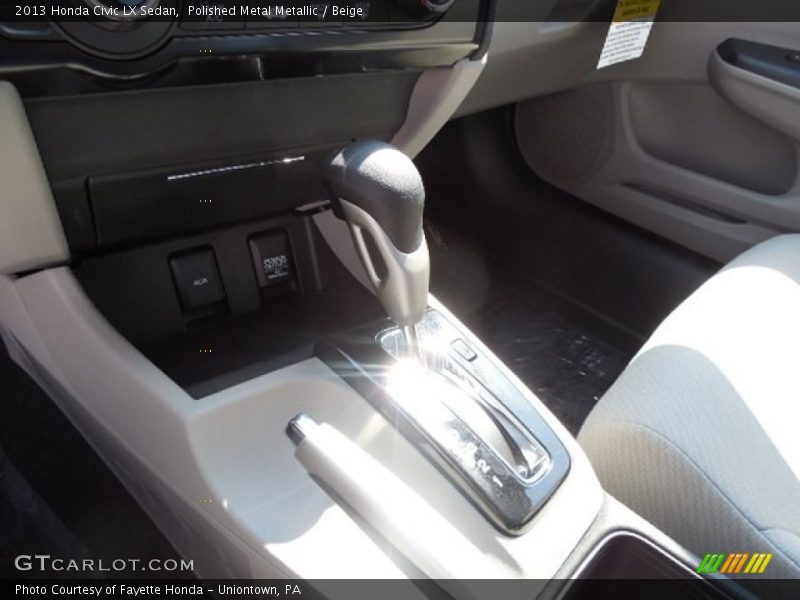 Polished Metal Metallic / Beige 2013 Honda Civic LX Sedan