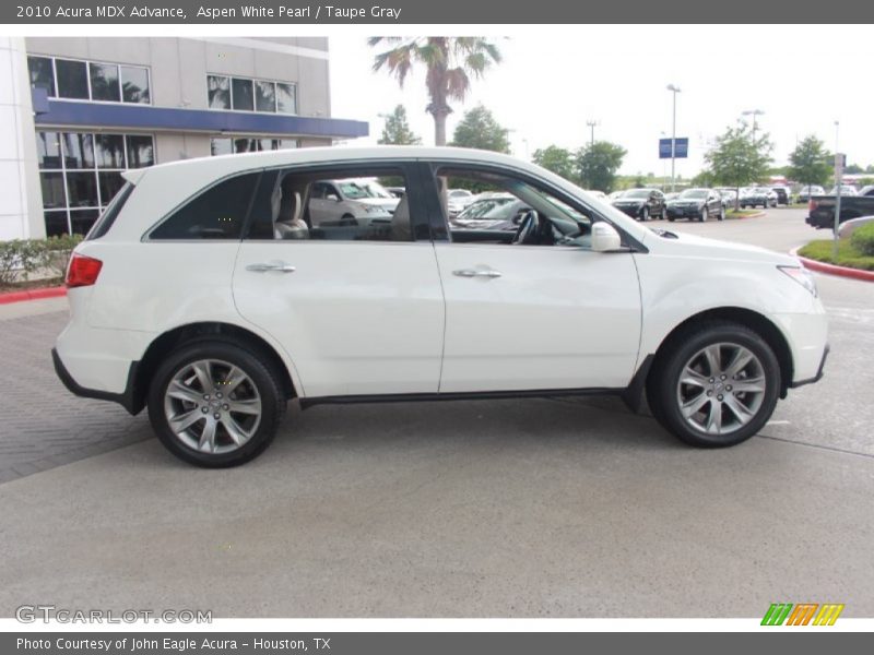 Aspen White Pearl / Taupe Gray 2010 Acura MDX Advance