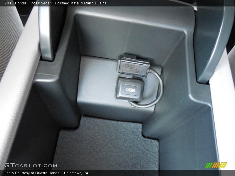 Polished Metal Metallic / Beige 2013 Honda Civic LX Sedan
