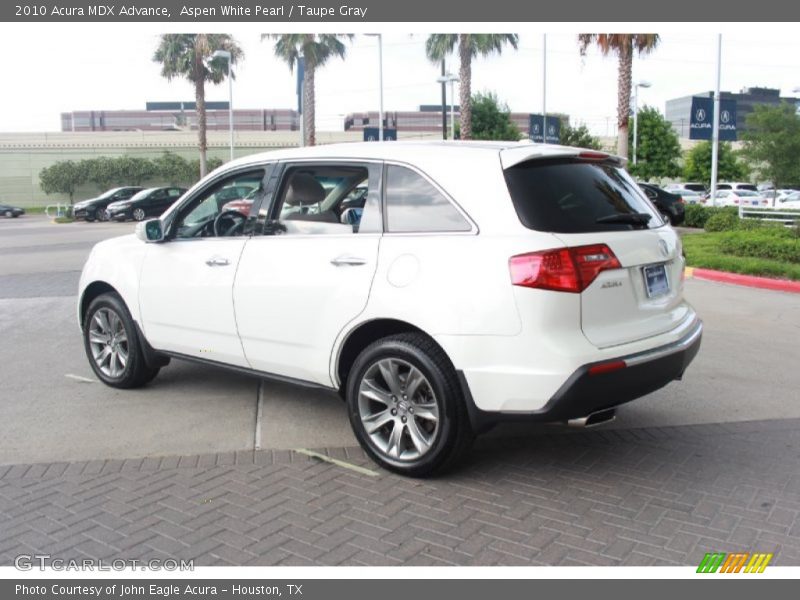 Aspen White Pearl / Taupe Gray 2010 Acura MDX Advance