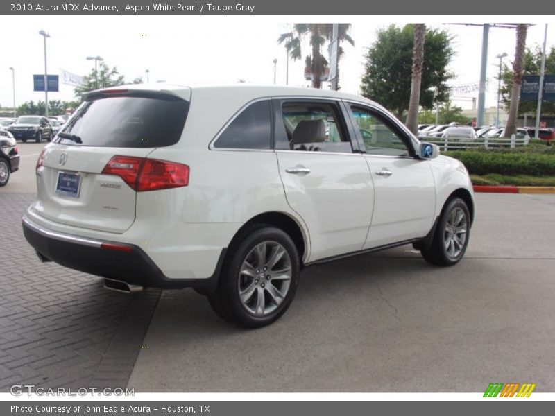 Aspen White Pearl / Taupe Gray 2010 Acura MDX Advance