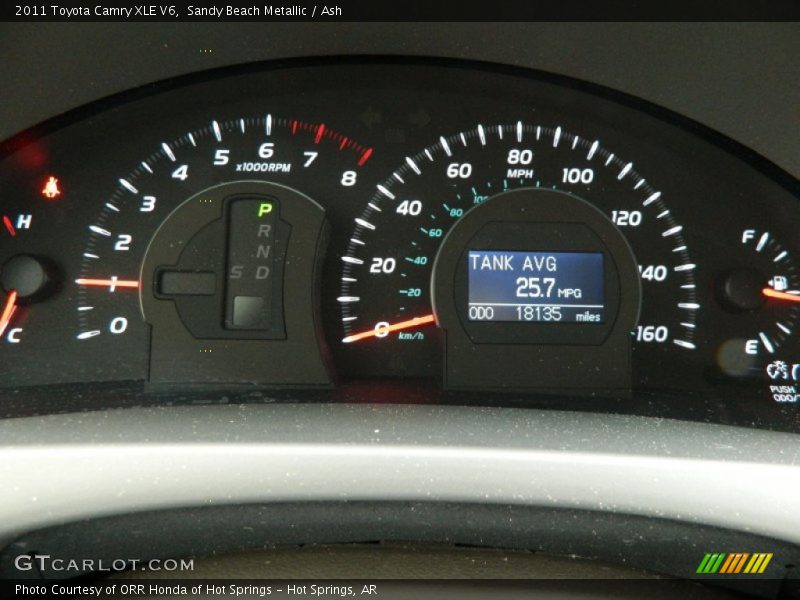 Sandy Beach Metallic / Ash 2011 Toyota Camry XLE V6