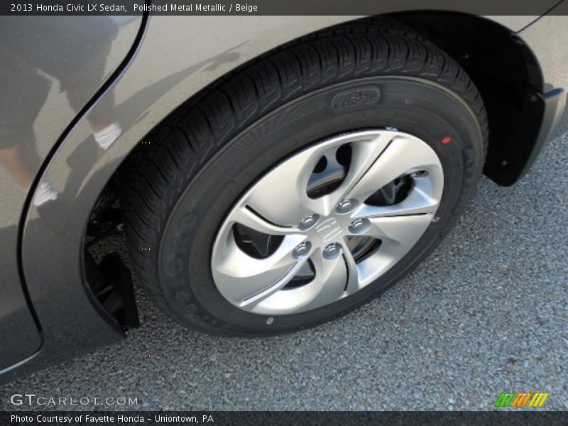 Polished Metal Metallic / Beige 2013 Honda Civic LX Sedan