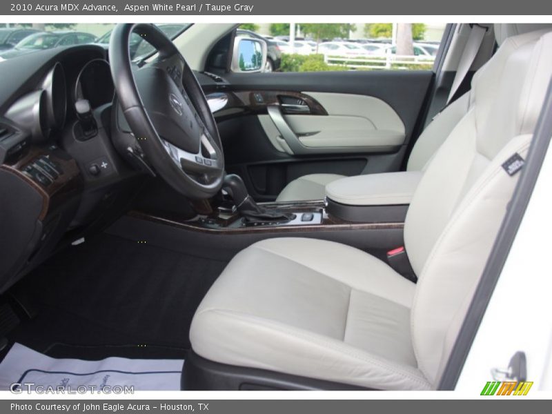Aspen White Pearl / Taupe Gray 2010 Acura MDX Advance