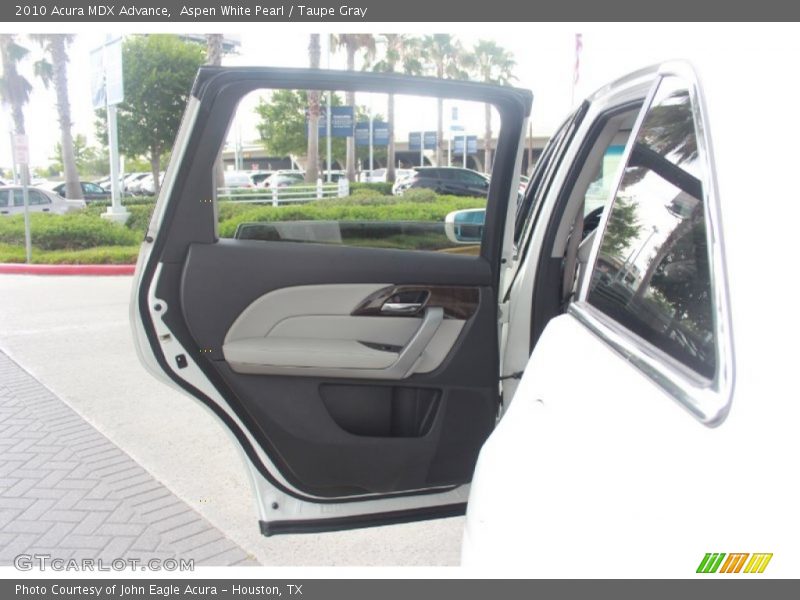 Aspen White Pearl / Taupe Gray 2010 Acura MDX Advance