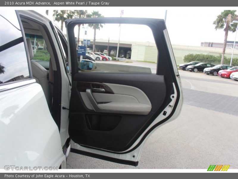 Aspen White Pearl / Taupe Gray 2010 Acura MDX Advance