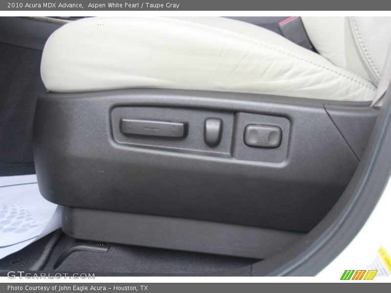 Aspen White Pearl / Taupe Gray 2010 Acura MDX Advance