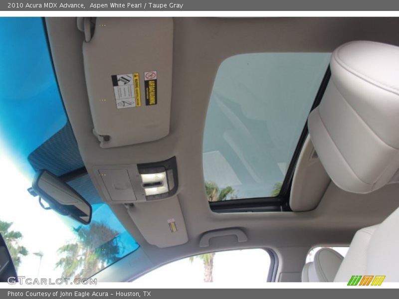 Aspen White Pearl / Taupe Gray 2010 Acura MDX Advance