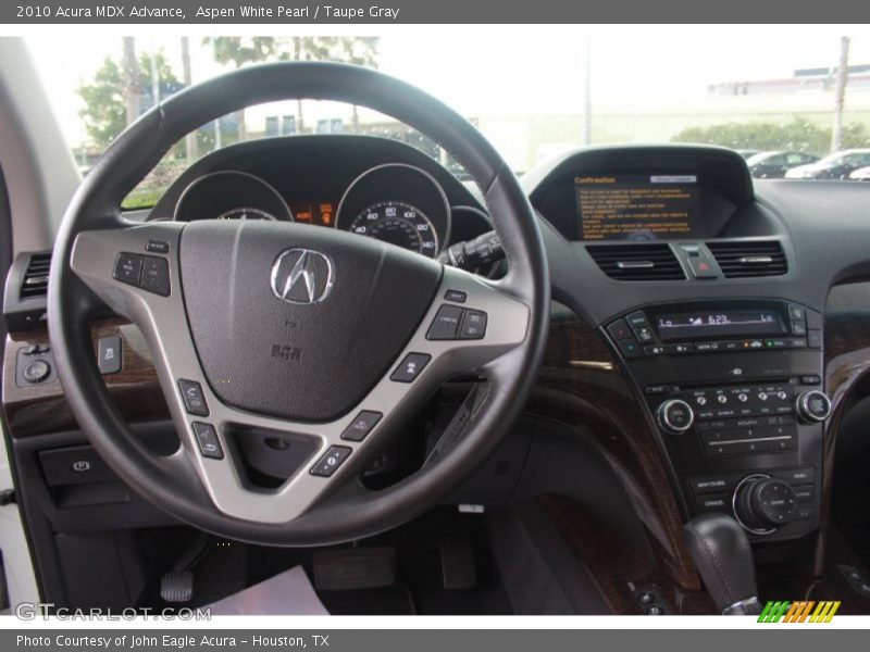 Aspen White Pearl / Taupe Gray 2010 Acura MDX Advance
