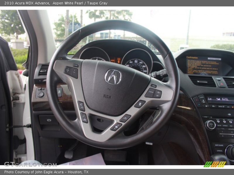 Aspen White Pearl / Taupe Gray 2010 Acura MDX Advance