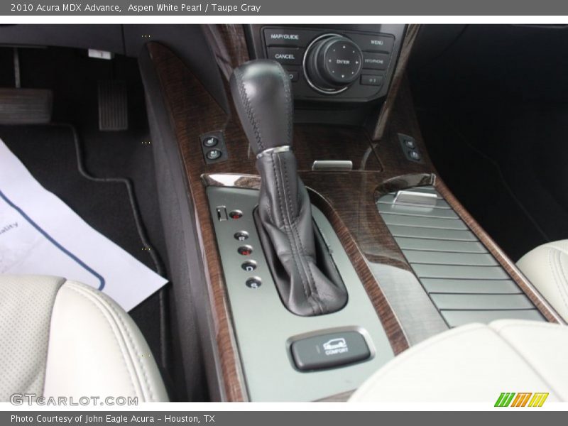 Aspen White Pearl / Taupe Gray 2010 Acura MDX Advance