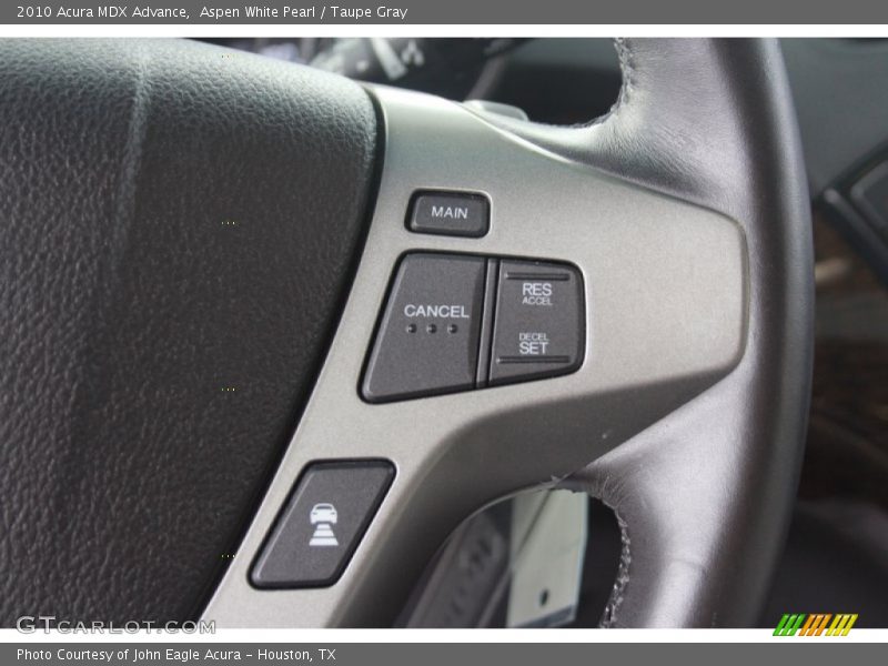 Aspen White Pearl / Taupe Gray 2010 Acura MDX Advance
