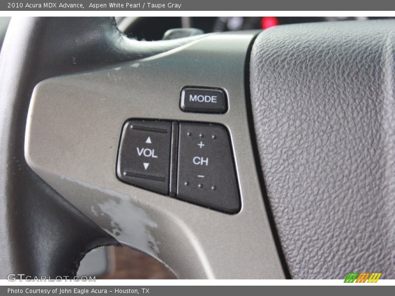 Aspen White Pearl / Taupe Gray 2010 Acura MDX Advance