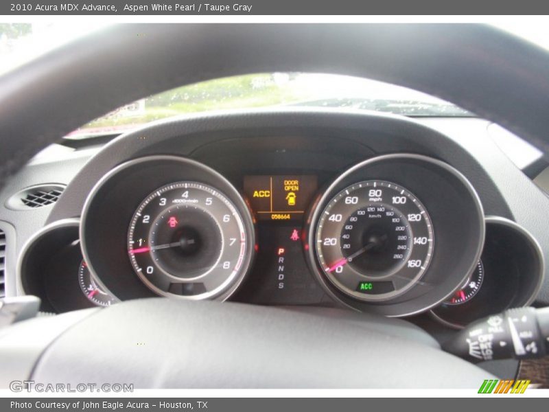 Aspen White Pearl / Taupe Gray 2010 Acura MDX Advance
