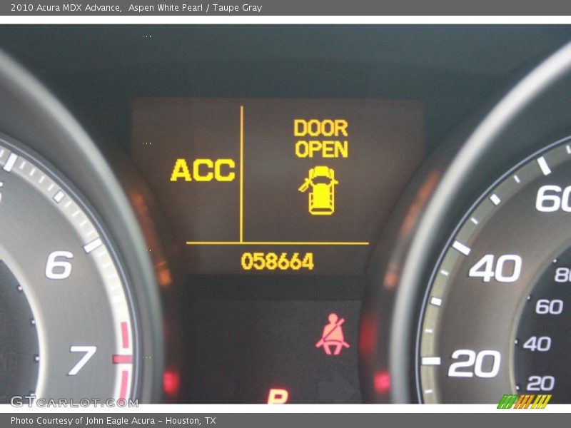 Aspen White Pearl / Taupe Gray 2010 Acura MDX Advance