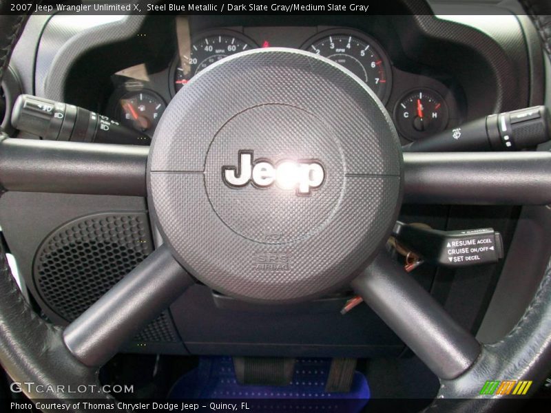 Steel Blue Metallic / Dark Slate Gray/Medium Slate Gray 2007 Jeep Wrangler Unlimited X
