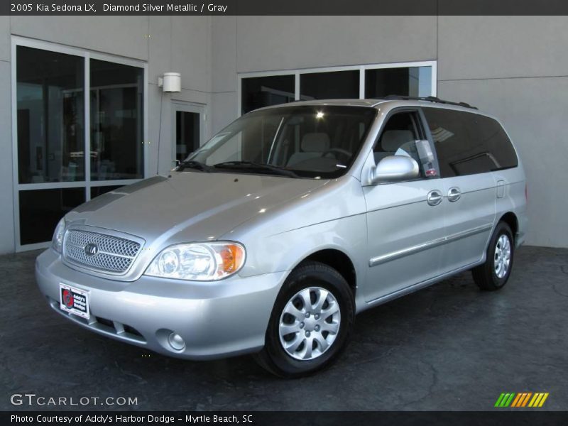 Diamond Silver Metallic / Gray 2005 Kia Sedona LX