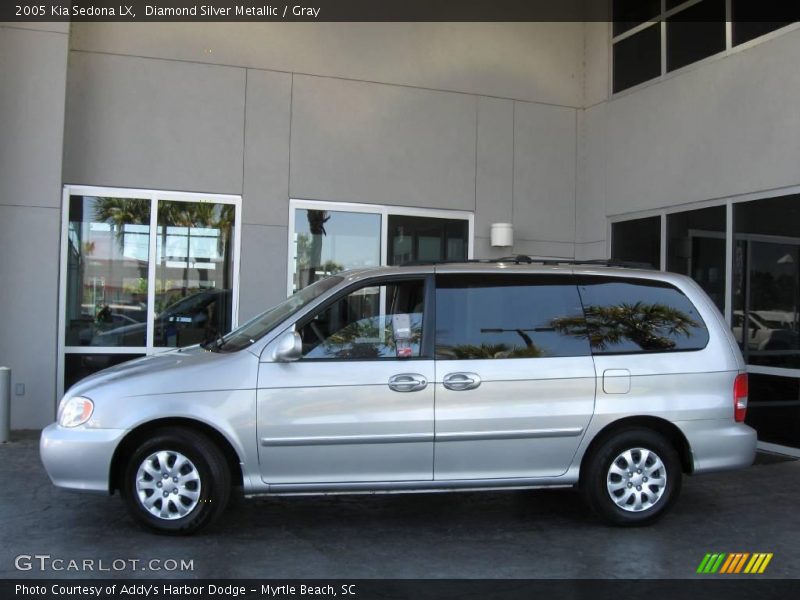 Diamond Silver Metallic / Gray 2005 Kia Sedona LX