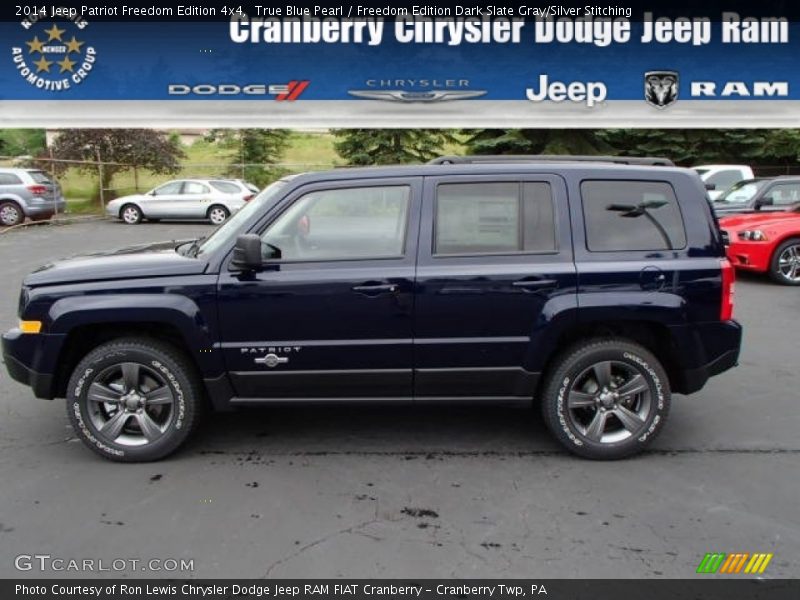 True Blue Pearl / Freedom Edition Dark Slate Gray/Silver Stitching 2014 Jeep Patriot Freedom Edition 4x4