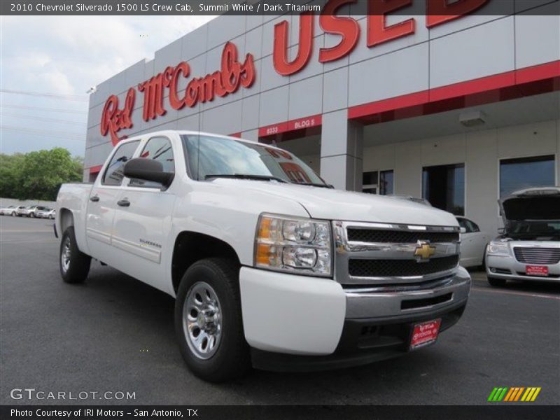 Summit White / Dark Titanium 2010 Chevrolet Silverado 1500 LS Crew Cab