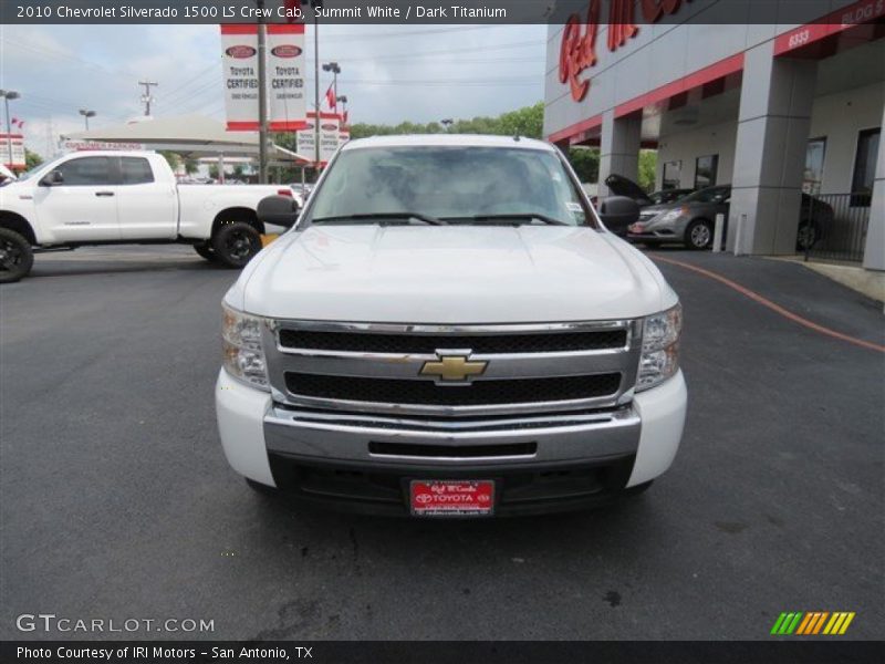 Summit White / Dark Titanium 2010 Chevrolet Silverado 1500 LS Crew Cab