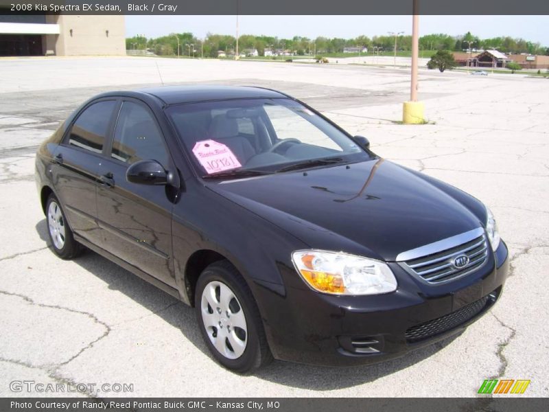 Black / Gray 2008 Kia Spectra EX Sedan