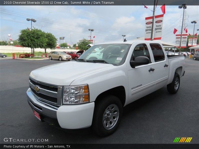 Summit White / Dark Titanium 2010 Chevrolet Silverado 1500 LS Crew Cab