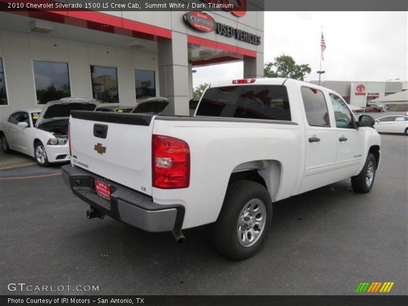 Summit White / Dark Titanium 2010 Chevrolet Silverado 1500 LS Crew Cab