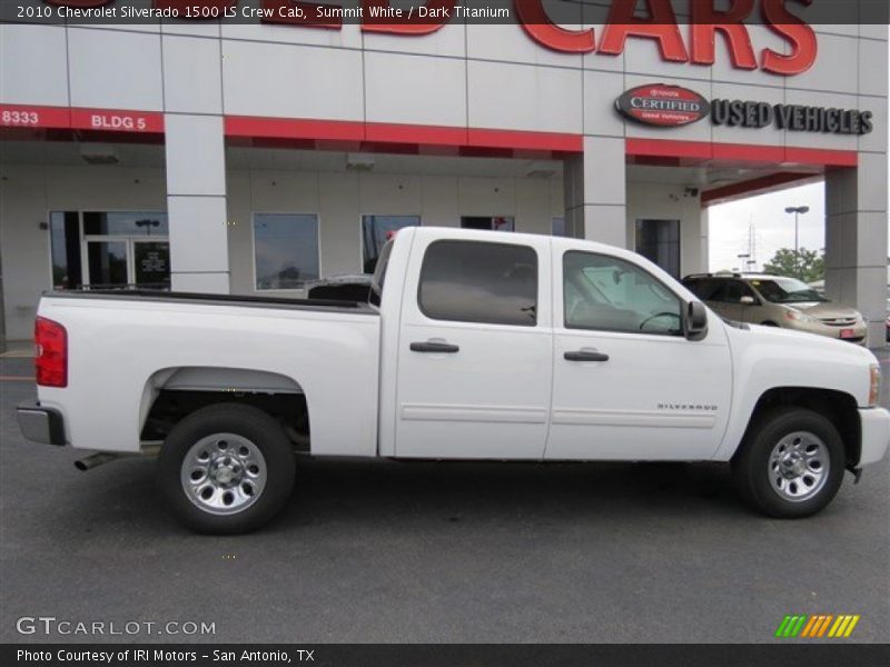 Summit White / Dark Titanium 2010 Chevrolet Silverado 1500 LS Crew Cab
