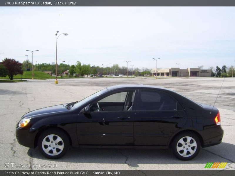 Black / Gray 2008 Kia Spectra EX Sedan
