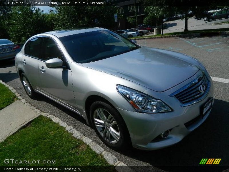 Liquid Platinum / Graphite 2011 Infiniti G 25 x AWD Sedan