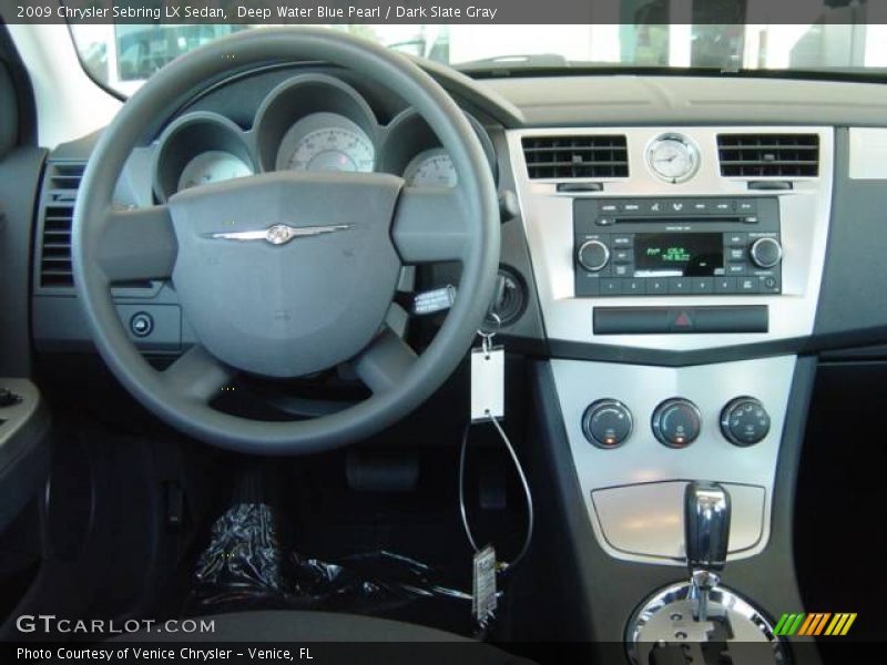 Deep Water Blue Pearl / Dark Slate Gray 2009 Chrysler Sebring LX Sedan
