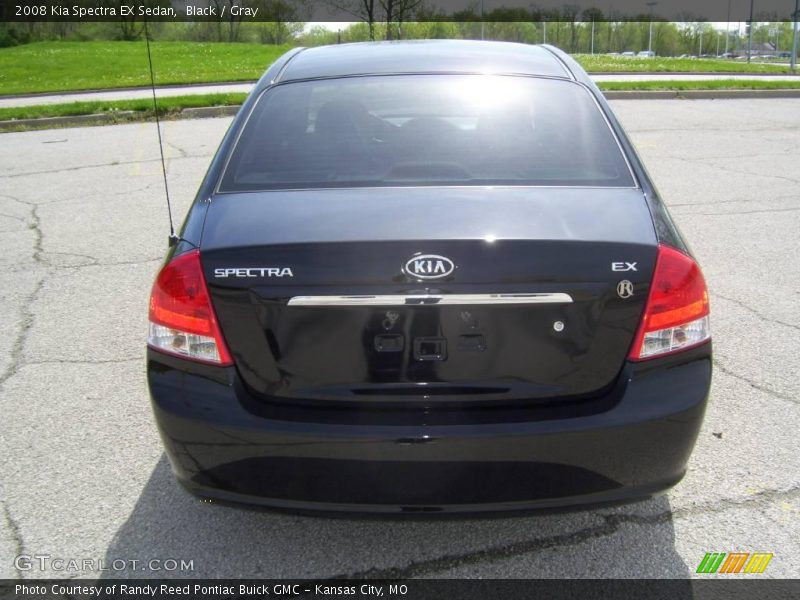 Black / Gray 2008 Kia Spectra EX Sedan