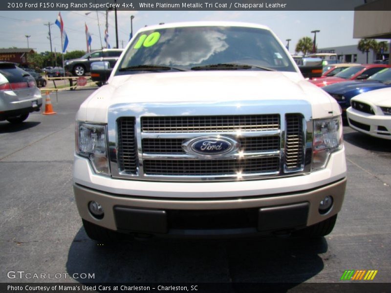 White Platinum Metallic Tri Coat / Chapparal Leather 2010 Ford F150 King Ranch SuperCrew 4x4