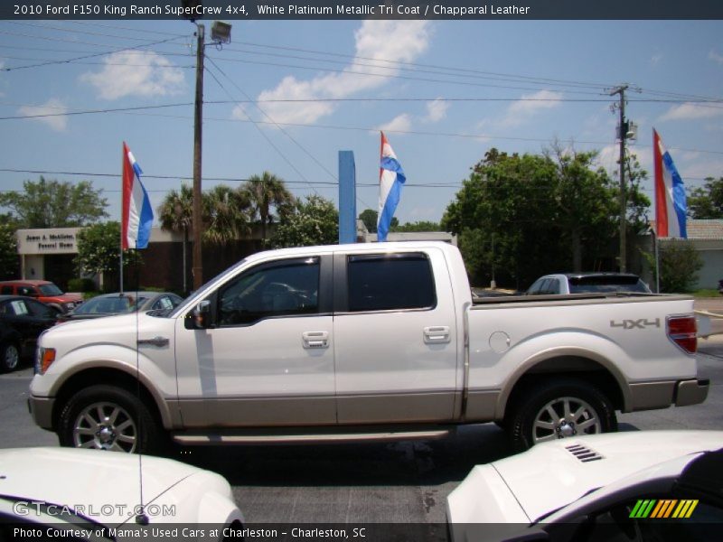White Platinum Metallic Tri Coat / Chapparal Leather 2010 Ford F150 King Ranch SuperCrew 4x4