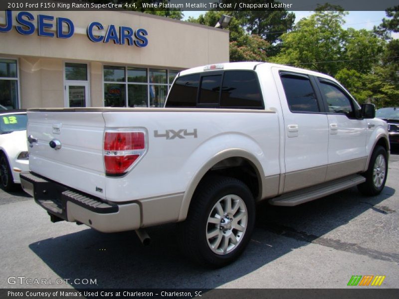 White Platinum Metallic Tri Coat / Chapparal Leather 2010 Ford F150 King Ranch SuperCrew 4x4