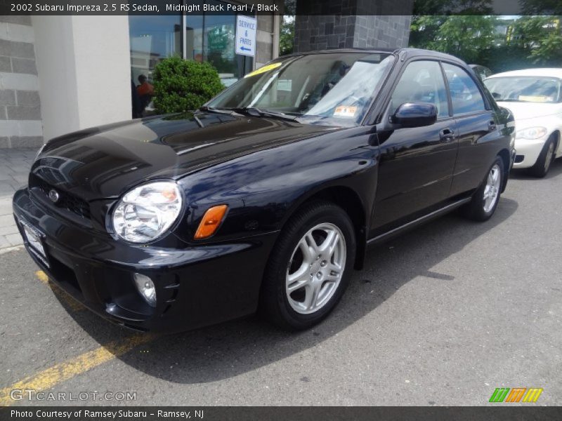 Midnight Black Pearl / Black 2002 Subaru Impreza 2.5 RS Sedan