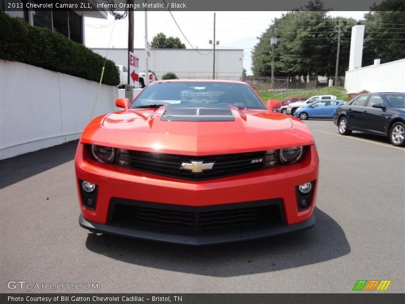 Inferno Orange Metallic / Black 2013 Chevrolet Camaro ZL1