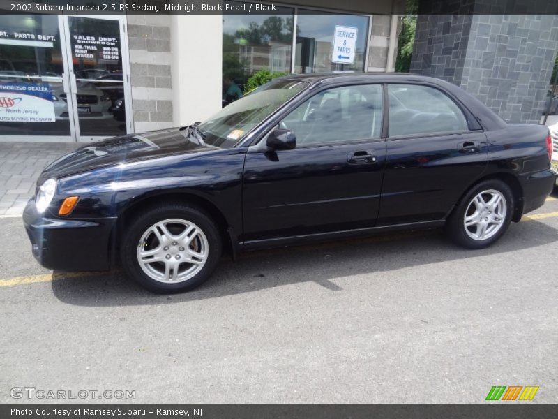 Midnight Black Pearl / Black 2002 Subaru Impreza 2.5 RS Sedan