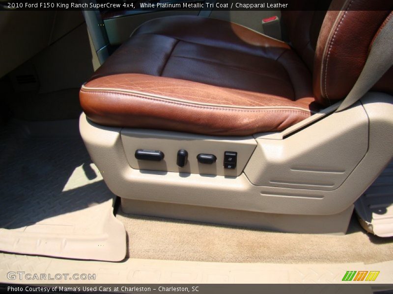 White Platinum Metallic Tri Coat / Chapparal Leather 2010 Ford F150 King Ranch SuperCrew 4x4
