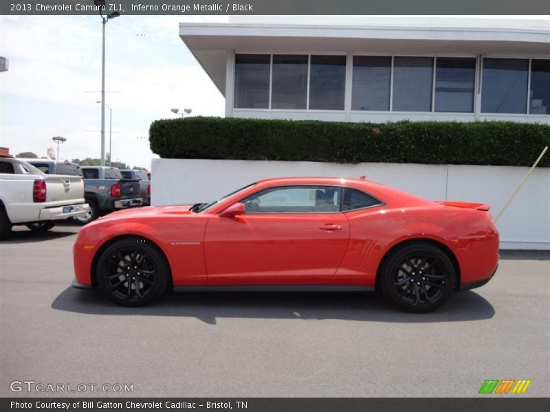 Inferno Orange Metallic / Black 2013 Chevrolet Camaro ZL1